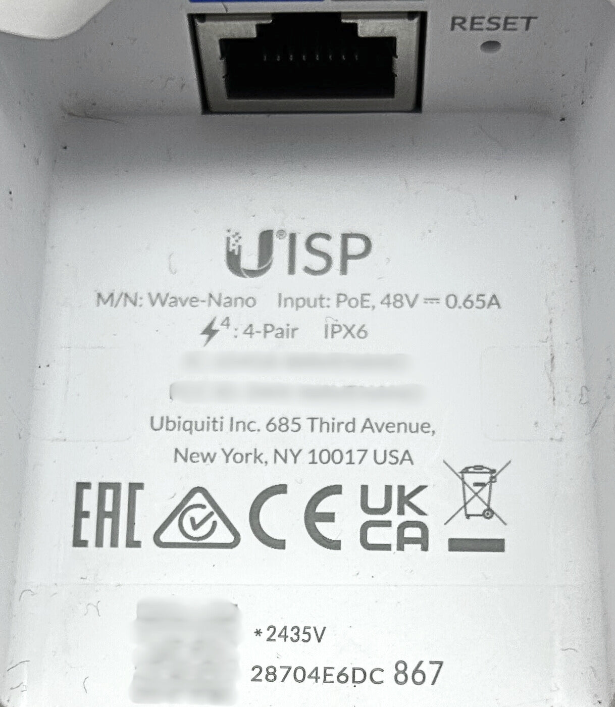 Ubiquiti WAVE-NANO 60 GHz PtMP station Wave AP