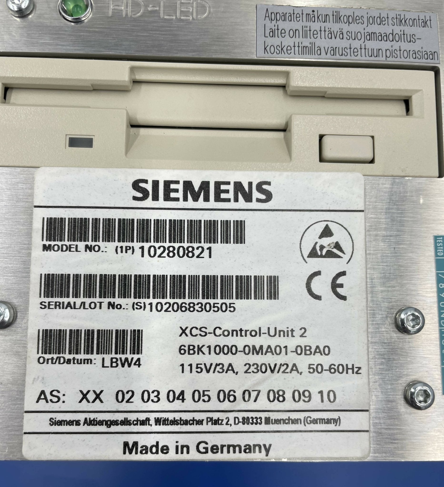 XCS CONTROL UNIT 2 (10280821 SIEMENS