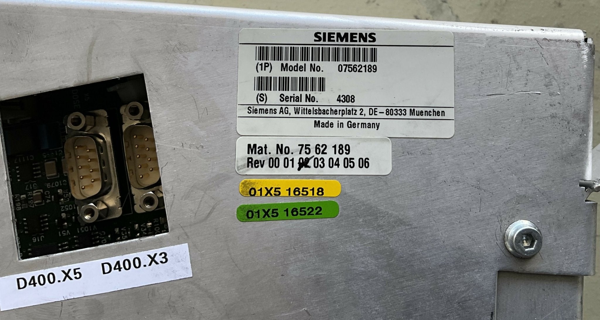 XRS ELECTRONIC BOX W/D400 BOARD (07562189/7562189 SIEMENS