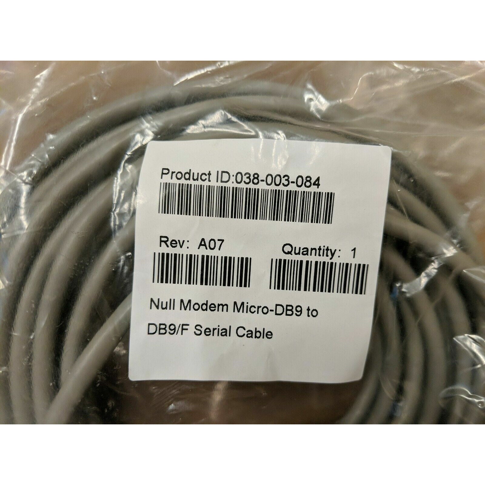038-003-084 Null Modem Micro-DB9 to DB9/F Serial Cable Rev A07 Cabo - AloinfoUSA