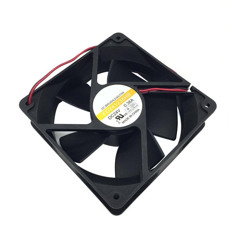 12012038mm FD241238HB 24V 0.36A 2Wire 12cm Inverter Fan,frequency converter Cooling Fan - AloinfoUSA