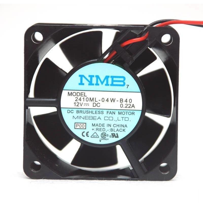 1pc NMB DC Fan 2410ML-04W-B40 6x6x2.5cm 12V 0.22A 4550rpm 19.4cfm 31dBA Cooler - AloinfoUSA