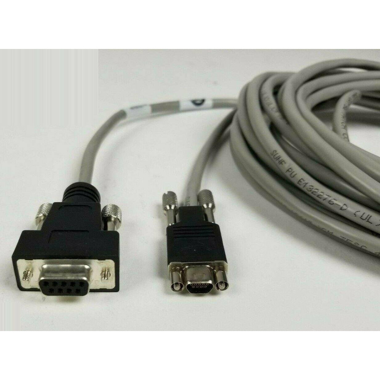 25FT EMC Null Modem Micro-DB9 Male to DB9 Female Serial Cable 038-003-084 Grey - AloinfoUSA