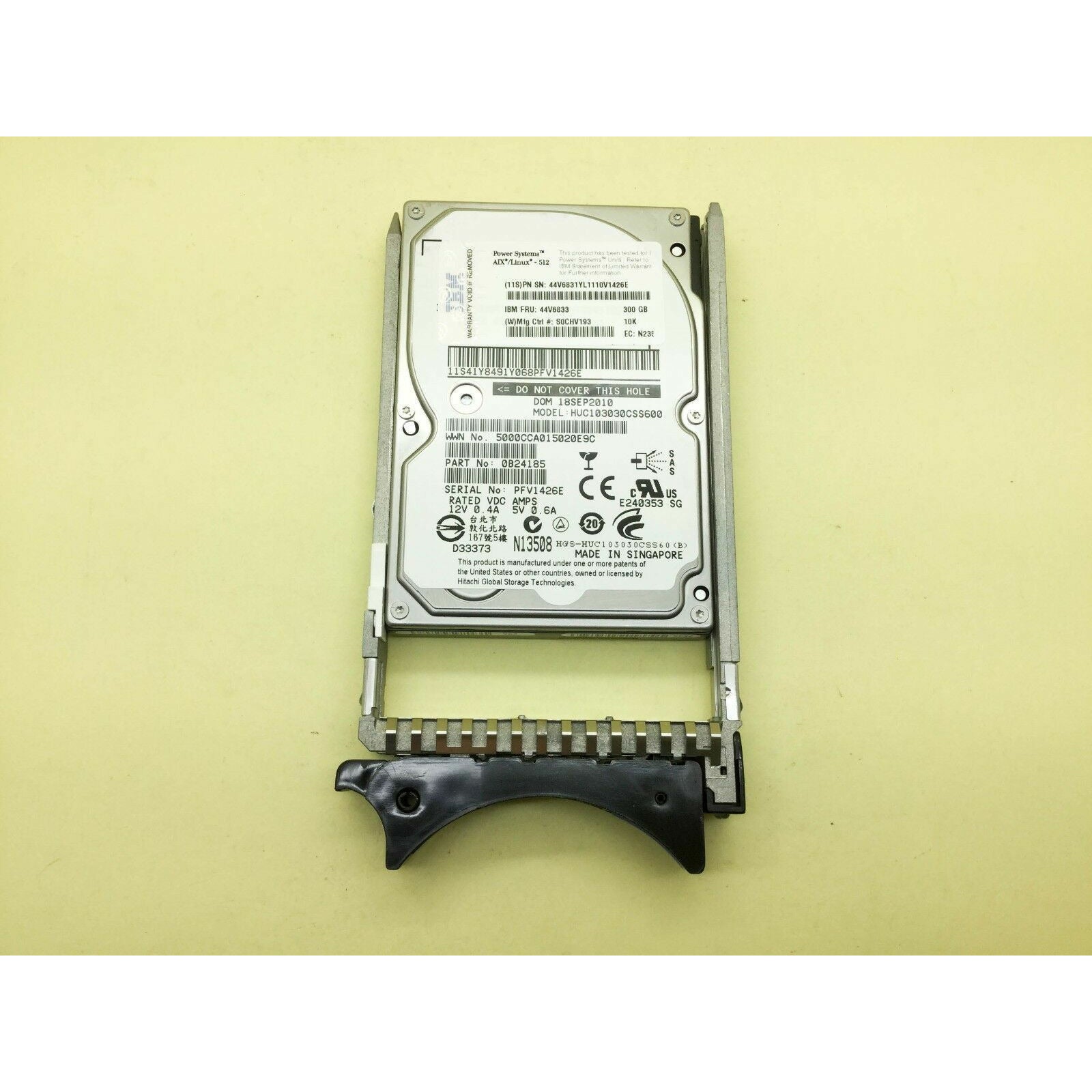44V6833 IBM 300GB 10K RPM SAS SFF (AIX) pSeries HDD 44V6831 - AloinfoUSA
