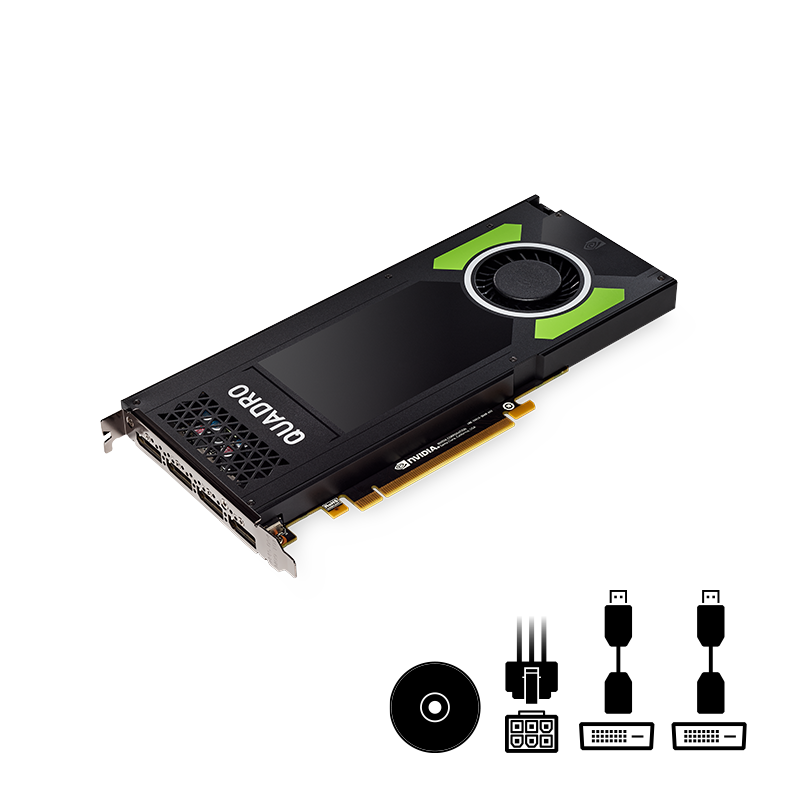 PNY Technologies Nvidia Quadro P4000 - The World's Most Powerful Single Slot Professional Graphics Card (VCQP4000-BLK) Placa - AloTechInfoUSA