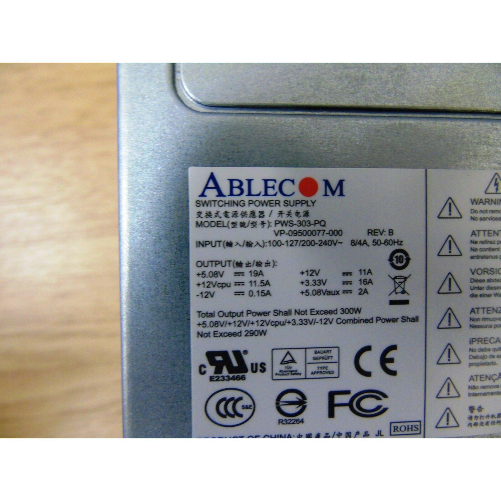 Ablecom PWS-303-PQ 300W ATX Desktop 24-Pin Power Supply Fuente - AloinfoUSA