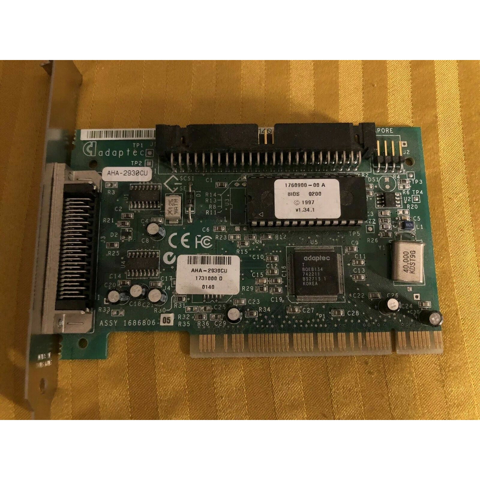 Adaptec AHA-2930CU SCSI SE 50 Pin PCI Controller Card  13100000337 - AloinfoUSA