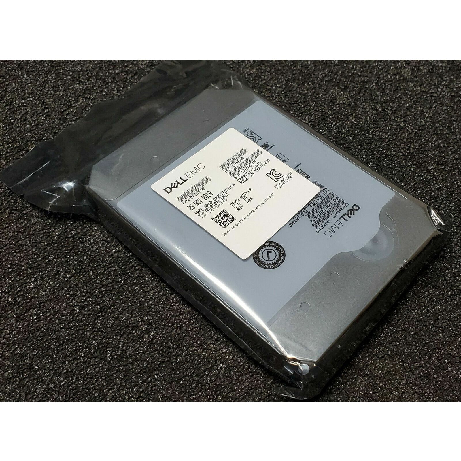 Dell 10TB 7.2K 7200RPM NL SAS 12Gb/s 256MB Cache 3.5" 512E HDD Hard Drive 07FPR - AloinfoUSA