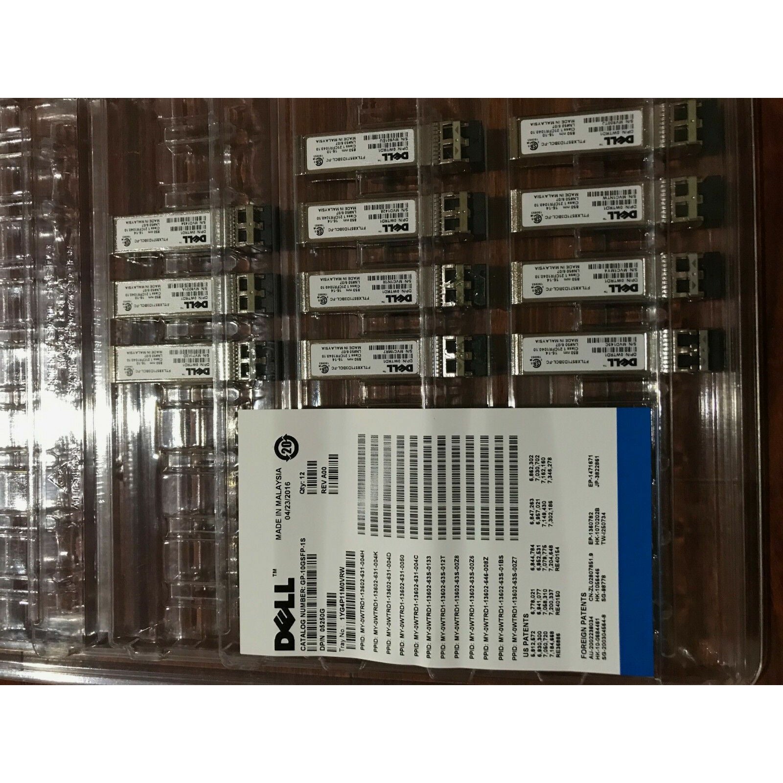Dell 407-BBOU RK0CX SFP+SR 10GE, 850nm 300m over MMF. - AloinfoUSA