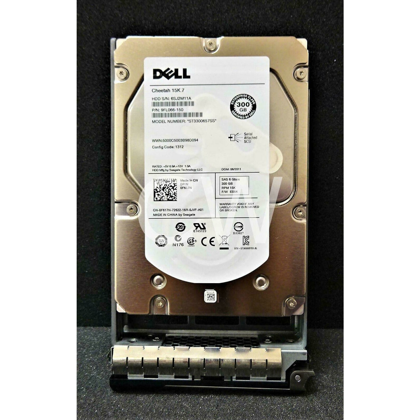 Dell F617N 0F617N 300GB 15000RPM 6Gb/s 3.5in SAS Hard Drive ST3300657SS - AloinfoUSA