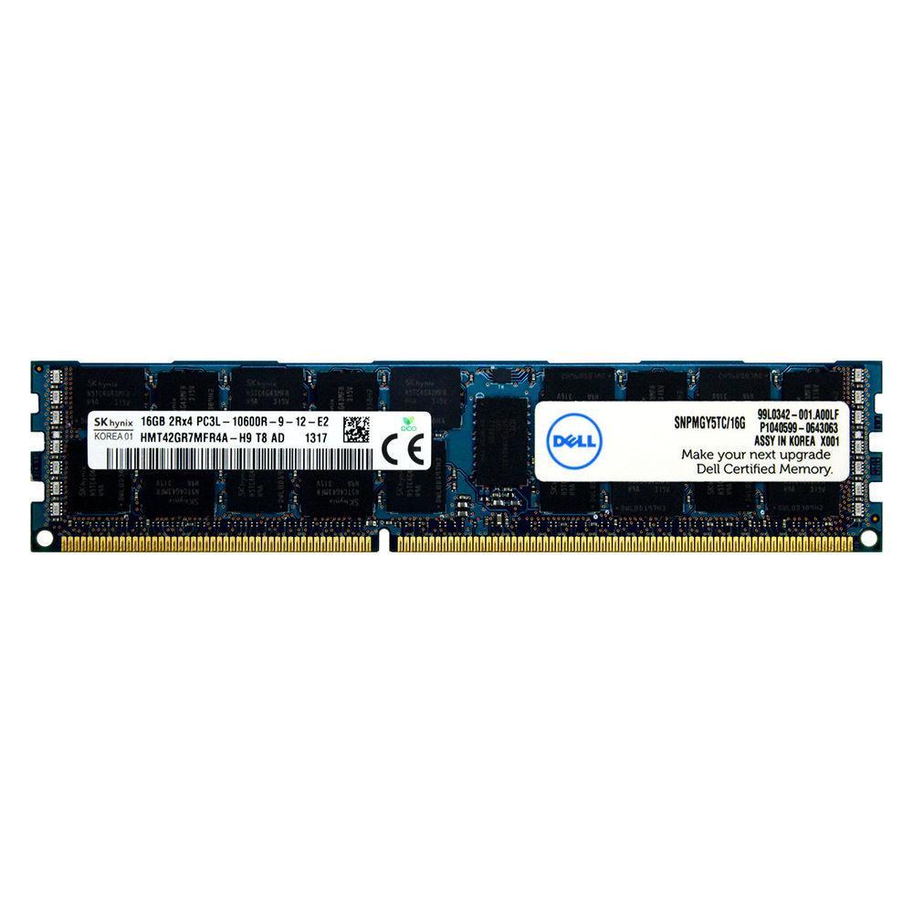 DELL SNPMGY5TC/16G 16GB 2Rx4 DDR3 PC3L-10600R 1333MHz LV REG SERVER MEMORY RAM 740617187267 - AloinfoUSA