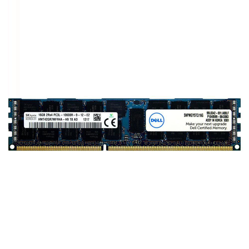DELL SNPMGY5TC/16G 16GB 2Rx4 DDR3 PC3L-10600R 1333MHz LV REG SERVER MEMORY RAM 740617187267 - AloinfoUSA