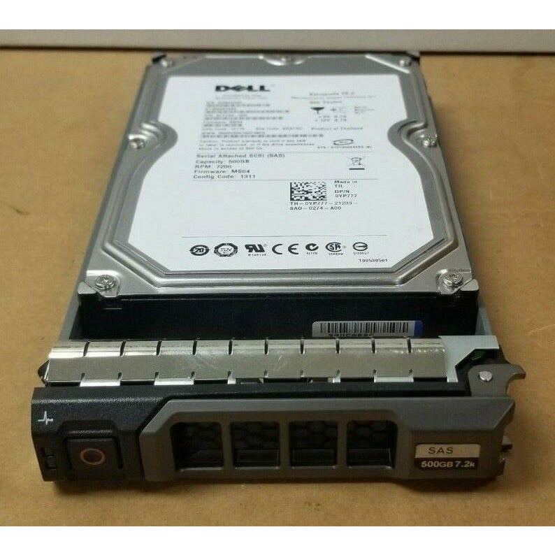 Dell YP777 Seagate ST3500620SS 500GB 7200RPM 3.5" SAS Enterprise HDD with Tray - AloinfoUSA