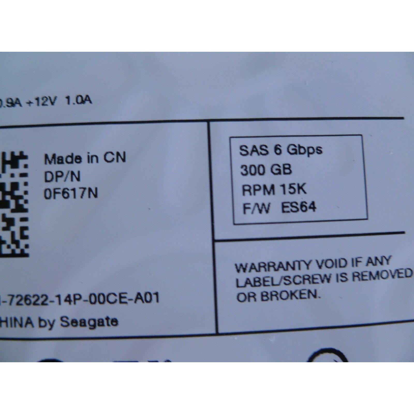 DELL/SEAGATE 15K.7 ST3300657SS 300GB SAS HARD DRIVE P/N:9FL066-150 F/W:ES64 33006000057 - AloinfoUSA
