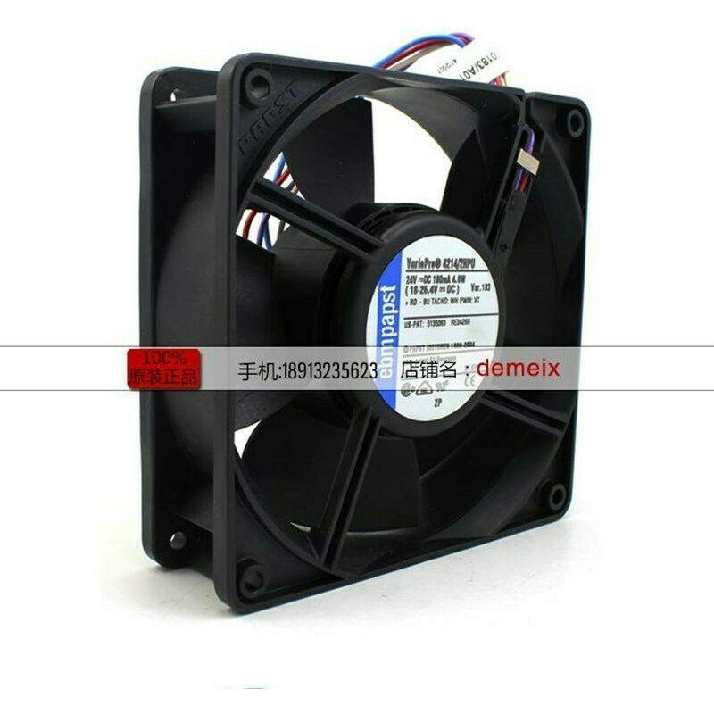 Ebm papst 4214/2HPU 12038 24V 0.19A 4.6W 4-wire waterproof cooling fan - AloinfoUSA