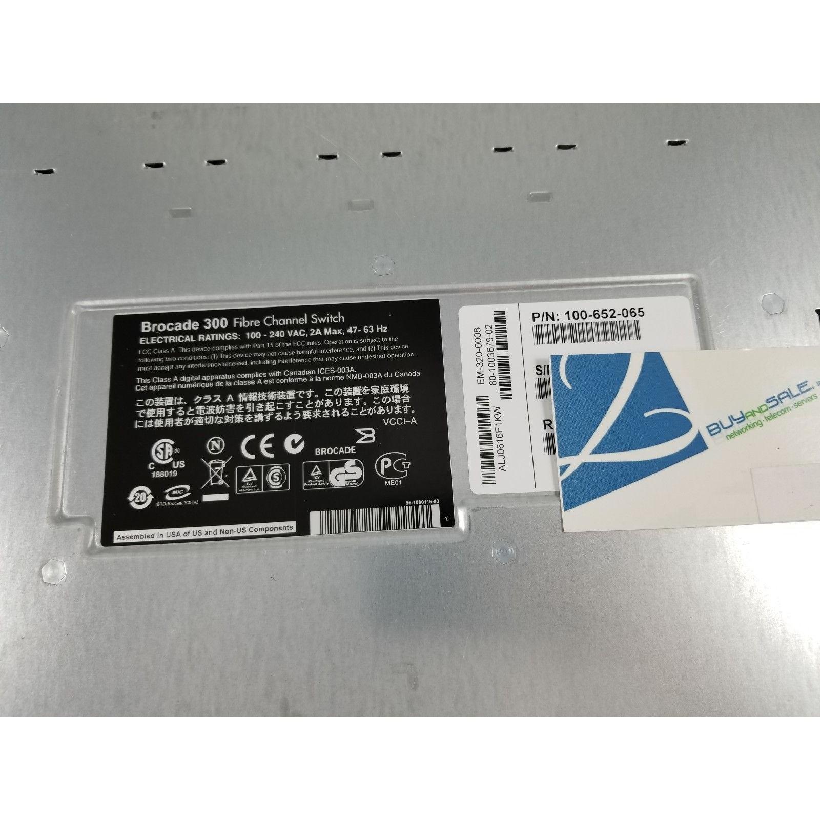 EMC DS-300B 24/24 ACTIVE PORTS BROCADE SILKWORM 300 8GB/S SAN SWITCH CONNECTRIX 12302377919 - AloinfoUSA