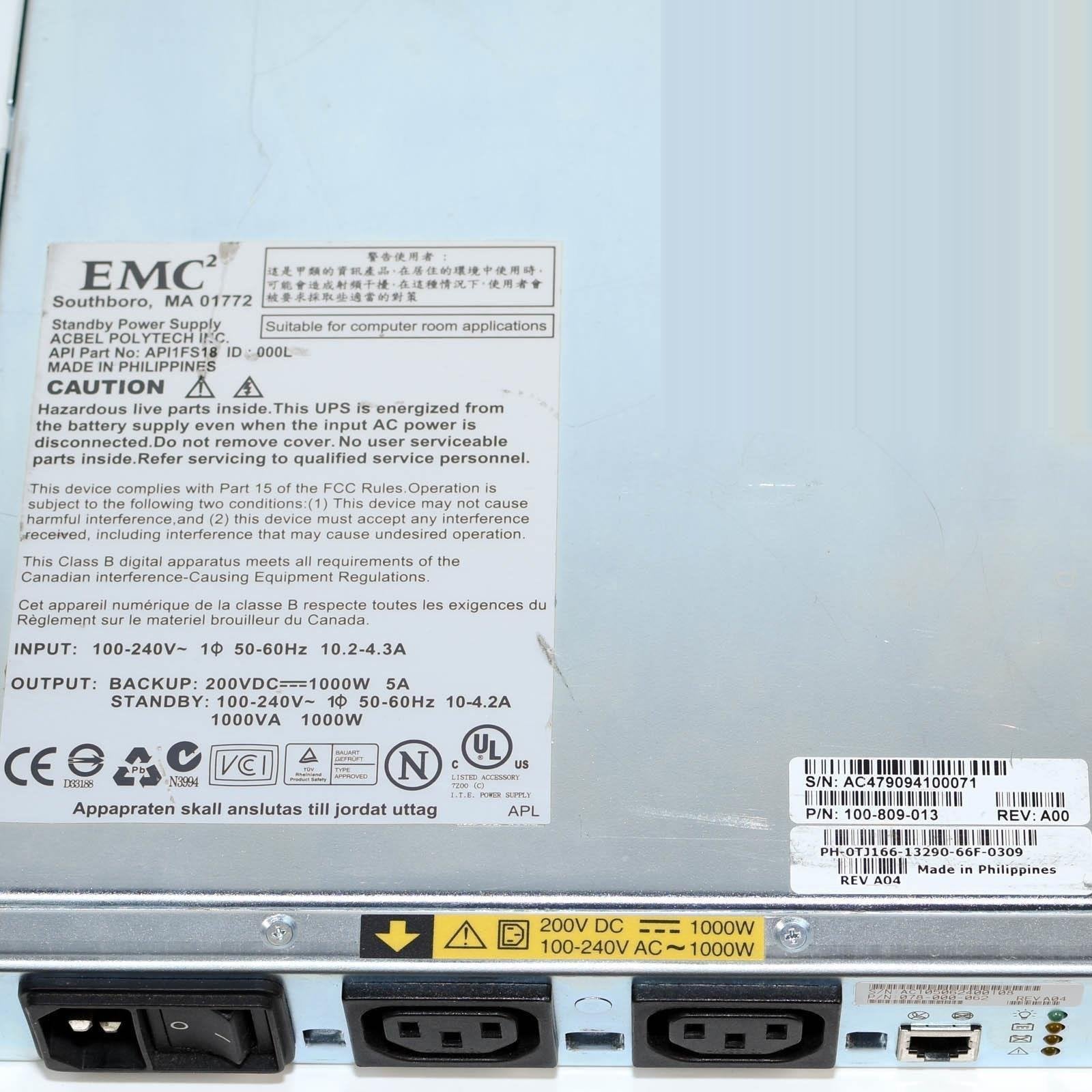 Fonte EMC 078-000-062 1000W SPS Standby Power supply 100-809-013 TJ166 658759092571 - AloinfoUSA