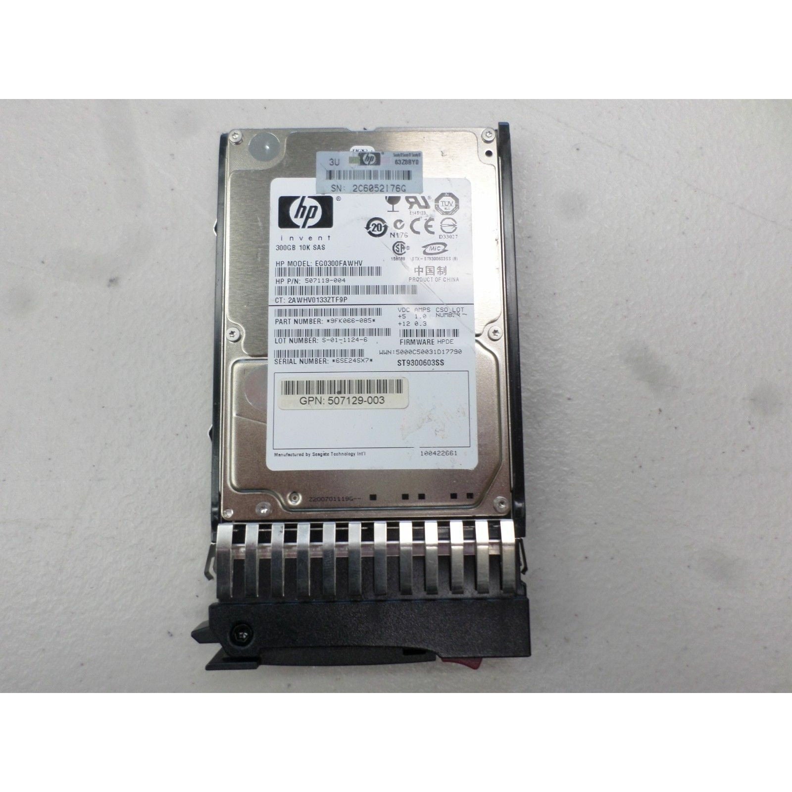 HP 507119-004 EGO300FAWHV 300GB 10K 2.5IN 6G SAS HDD, 507284-001 G6/G7 - AloinfoUSA