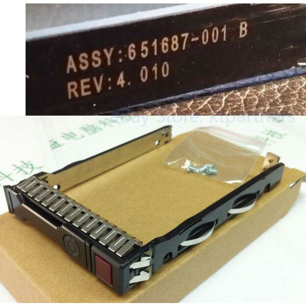 HP 651687-001 2.5" SFF SAS SATA HDD Tray Caddy 4 G8 Gen8 G9 DL380p 651699 DL360p 283406149614 - AloinfoUSA