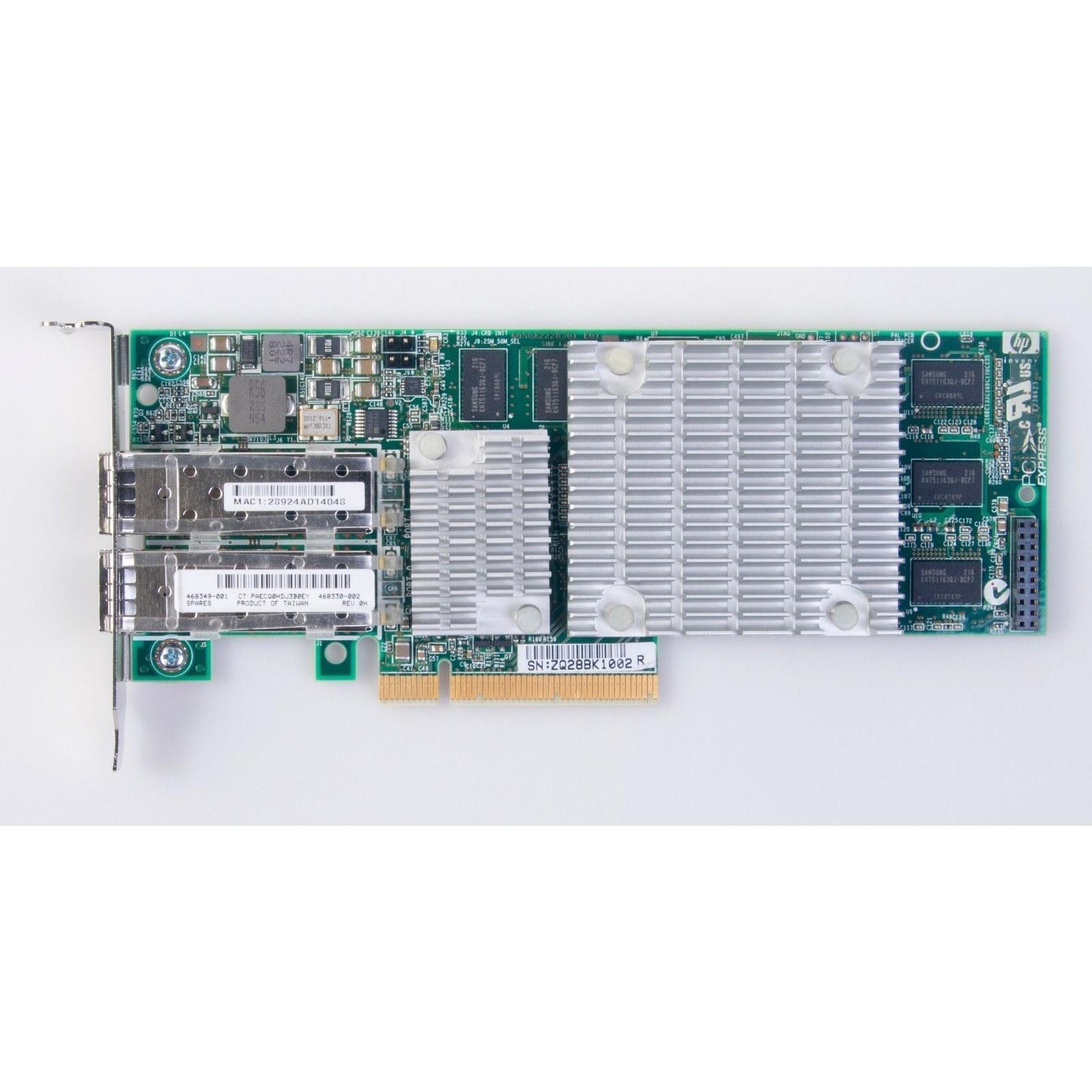 HP NC522SFP 468349-001 Dual Port 10G 10Gb Ethernet 10GbE SFP+ PCI-E NIC - AloinfoUSA