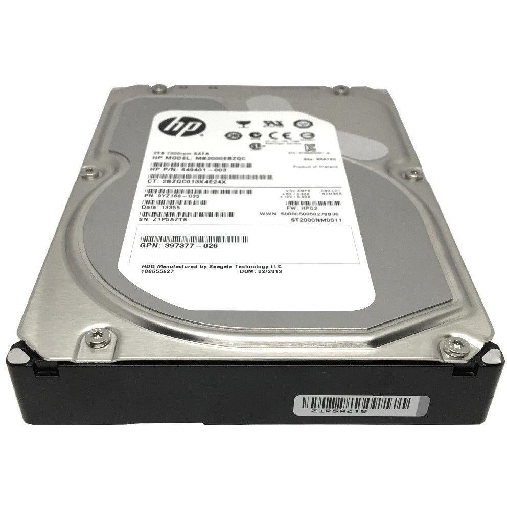HP / Seagate 2TB 7200RPM 64MB Cache SATA III 6.0Gb/s 3.5" Desktop Hard Drive - AloinfoUSA