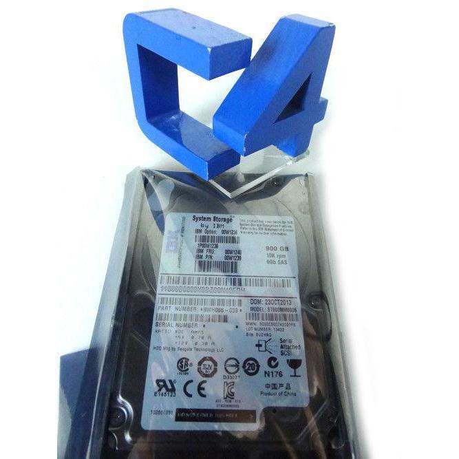 IBM 00W1236 900GB 10K SAS 6GB 2.5 HOT SWAP HDD DS3524 FC 5229 00W12 883436308694 - AloinfoUSA