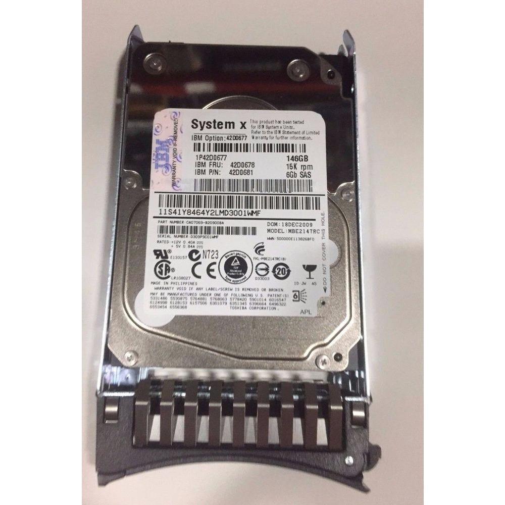IBM 42D0678 146GB 15K 6GBPS SAS 2.5" SFF HS 42D0677 WITH TRAY IBM - AloinfoUSA