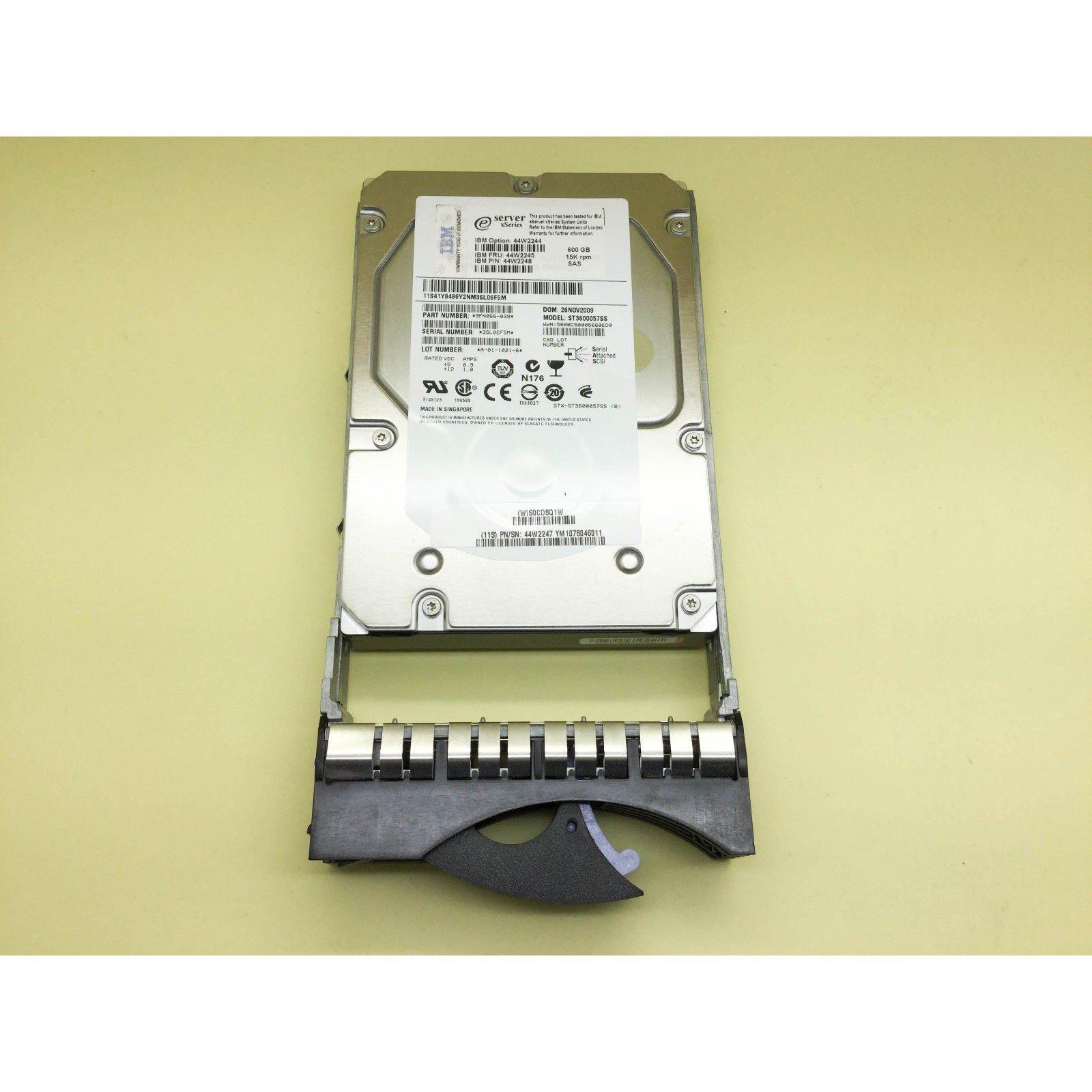 IBM 44W2244 44W2245 44W2248 600GB 15K 6G LFF SAS 3.5" HOT SWAP HDD HARD DRIVE 883436072021 - AloinfoUSA