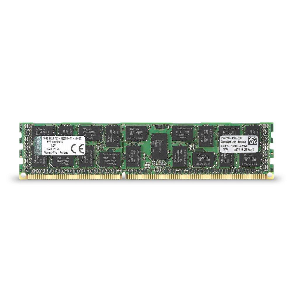 Kingston Technology ValueRAM 16 GB 1600MHz DDR3 (PC3-12800) ECC Reg CL11 DIMM DR x4 Server Memory KVR16R11D4/16 - AloinfoUSA