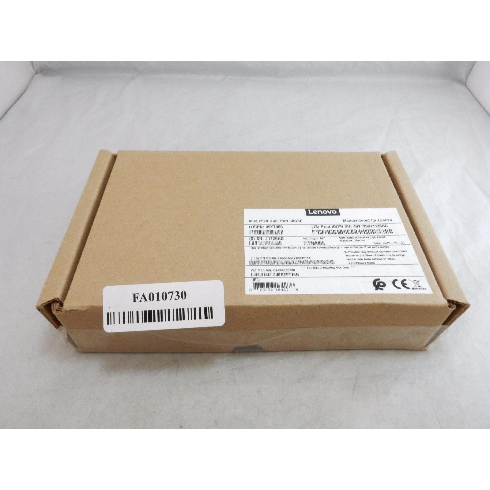 Lenovo 49Y7960 Intel X520 Dual Port 10GBE SFP ADAPTER FOR SYSTEM X ZZ - AloinfoUSA