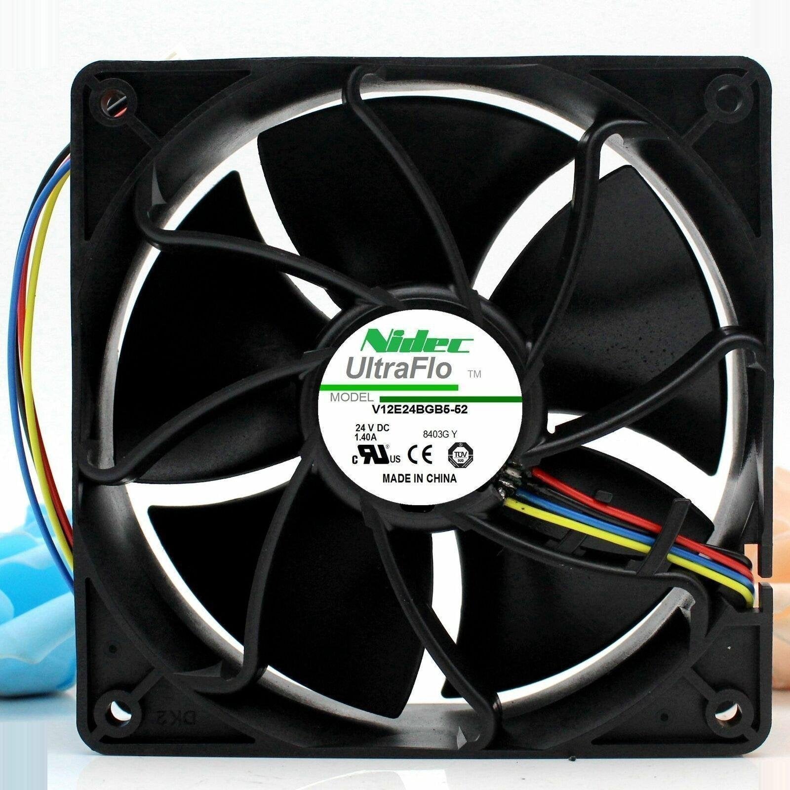 NIDEC V12E24BGB5-52 DC24V 1.40A 12038 12CM 3-pin SND inverter fan - AloinfoUSA