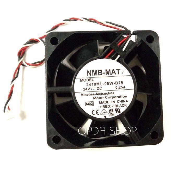 NMB 2410ML-05W-B79 Inverter cooling fan DC24V 0.25A 4.56W 60*60*25MM 3pin 819599205297 - AloinfoUSA