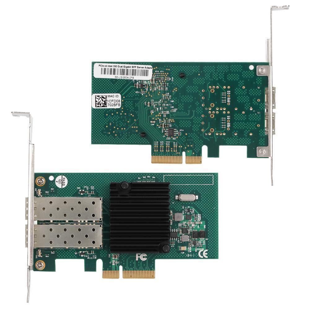 PCI-E Network Card for Intel 82576EB, 10/100/1000mbps Dual Port Fiber PCI Express Gigabit Network Card Adapter for Intel 82576EB - AloinfoUSA