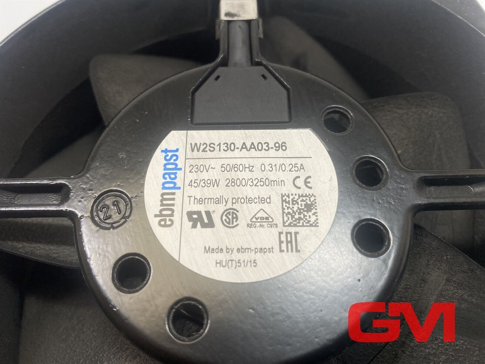 Ventilador Axial EBM Papst W2S130-AA03-96 2800/3250min. 45/39W 230V 5 1/8 pol.