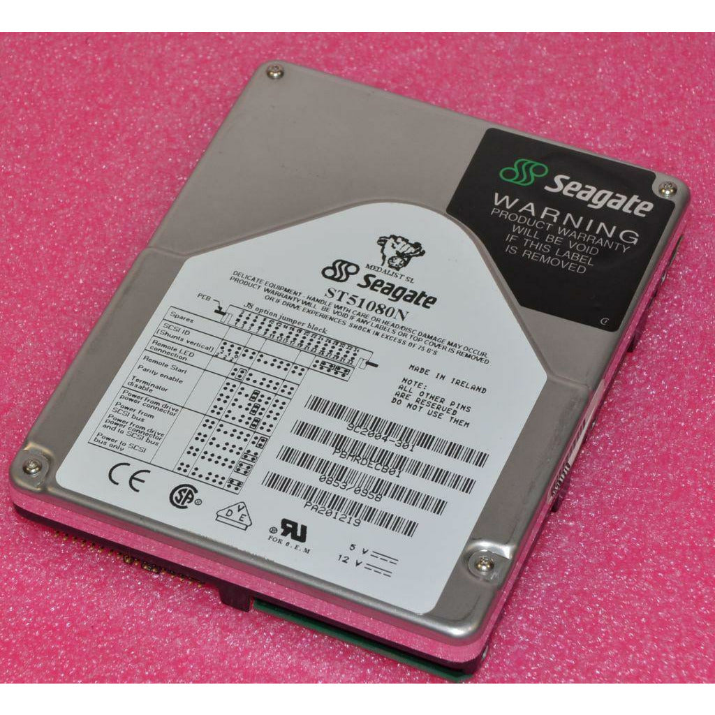 Seagate Medalist SL 1GB 1.08GB SCSI-2  HDD 50-pin ST51080N Hard Drive 7426900441492 - AloinfoUSA