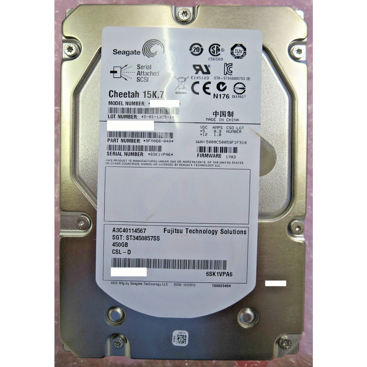 Seagate ST2000NM0023 2TB 7200RPM 6Gb/s 3.5" SAS Hard Drive Disco - AloinfoUSA