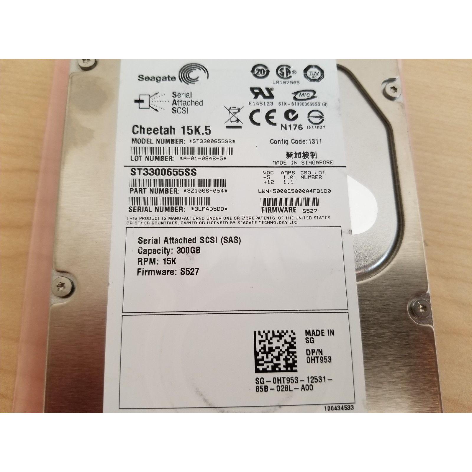 Seagate ST3300655SS SAS 300GB 15.5K 1311 A-01-0846-5 9Z1066-054 S527 HT953 5DD 836367003442 - AloinfoUSA