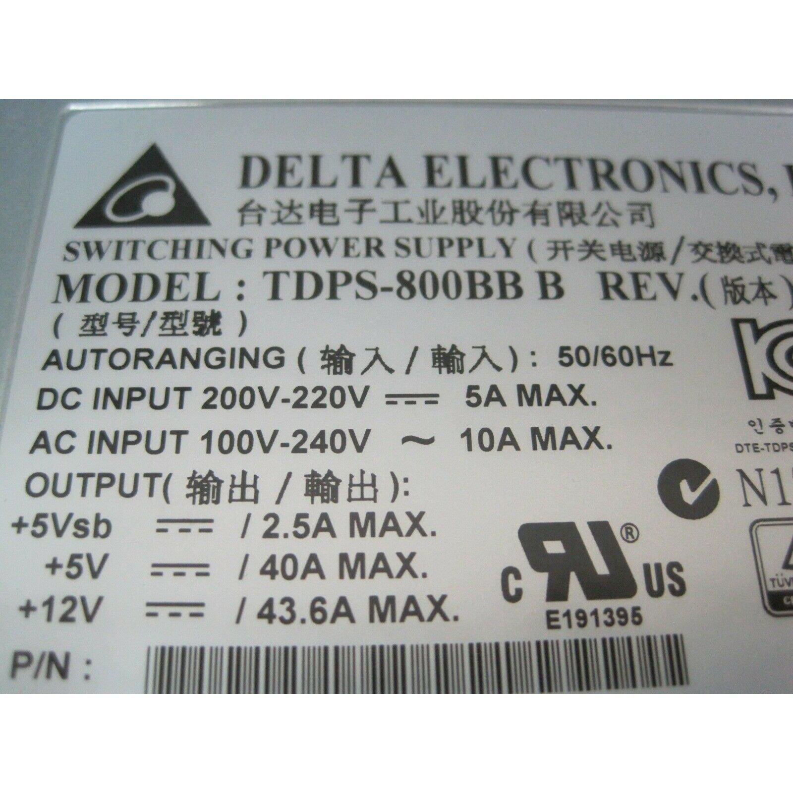 TDPS-800BB A IBM V3700 Delta TDPS-800BB 800W Switching Power Supply - AloinfoUSA