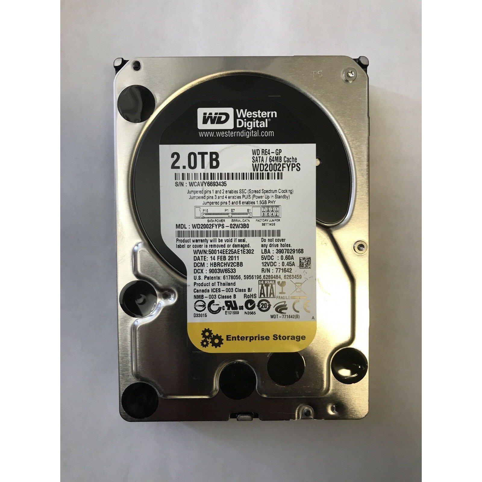 WD Western Digital RE4-GP WD2002FYPS 2 TB Enterprise 3.5" SATA Desktop HDD - AloinfoUSA